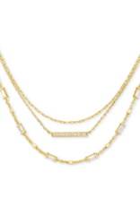 KENDRA SCOTT DESIGN Addison Gold Triple Strand Necklace