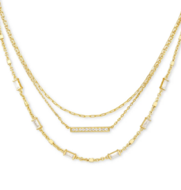 KENDRA SCOTT DESIGN Addison Gold Triple Strand Necklace
