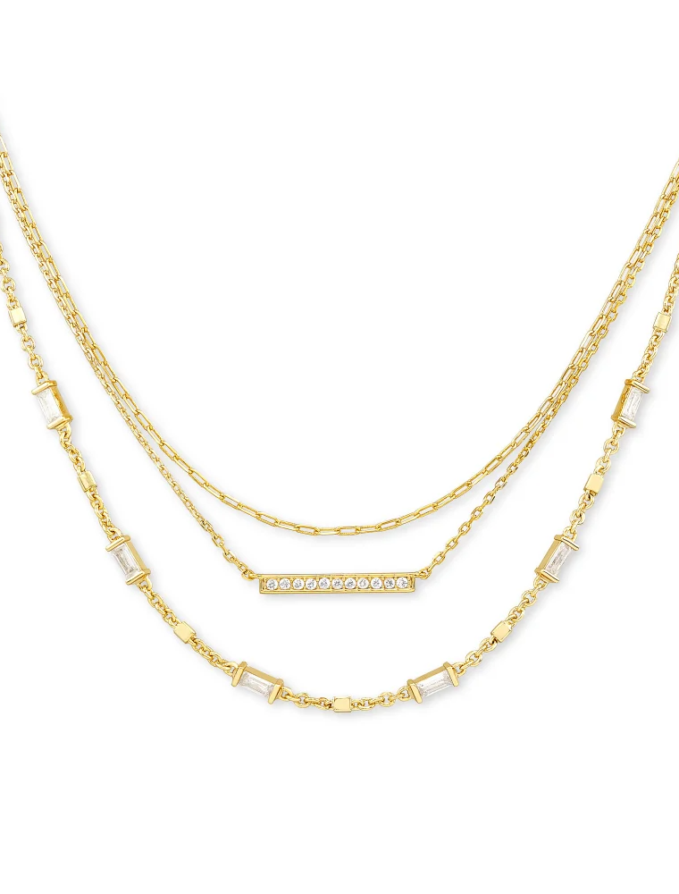 KENDRA SCOTT DESIGN Addison Gold Triple Strand Necklace