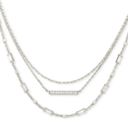 KENDRA SCOTT DESIGN Addison Silver Triple Strand Necklace