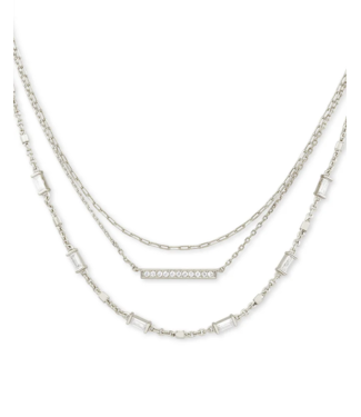 KENDRA SCOTT DESIGN Addison Silver Triple Strand Necklace