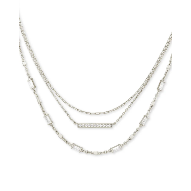 Addison Silver Triple Strand Necklace