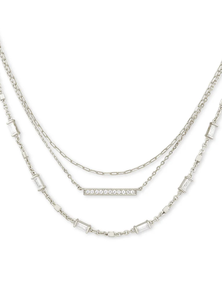 KENDRA SCOTT DESIGN Addison Silver Triple Strand Necklace