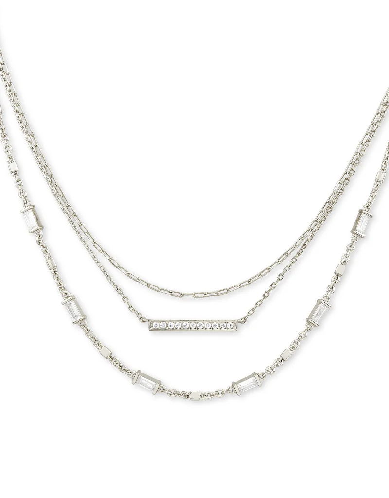 KENDRA SCOTT DESIGN Addison Silver Triple Strand Necklace