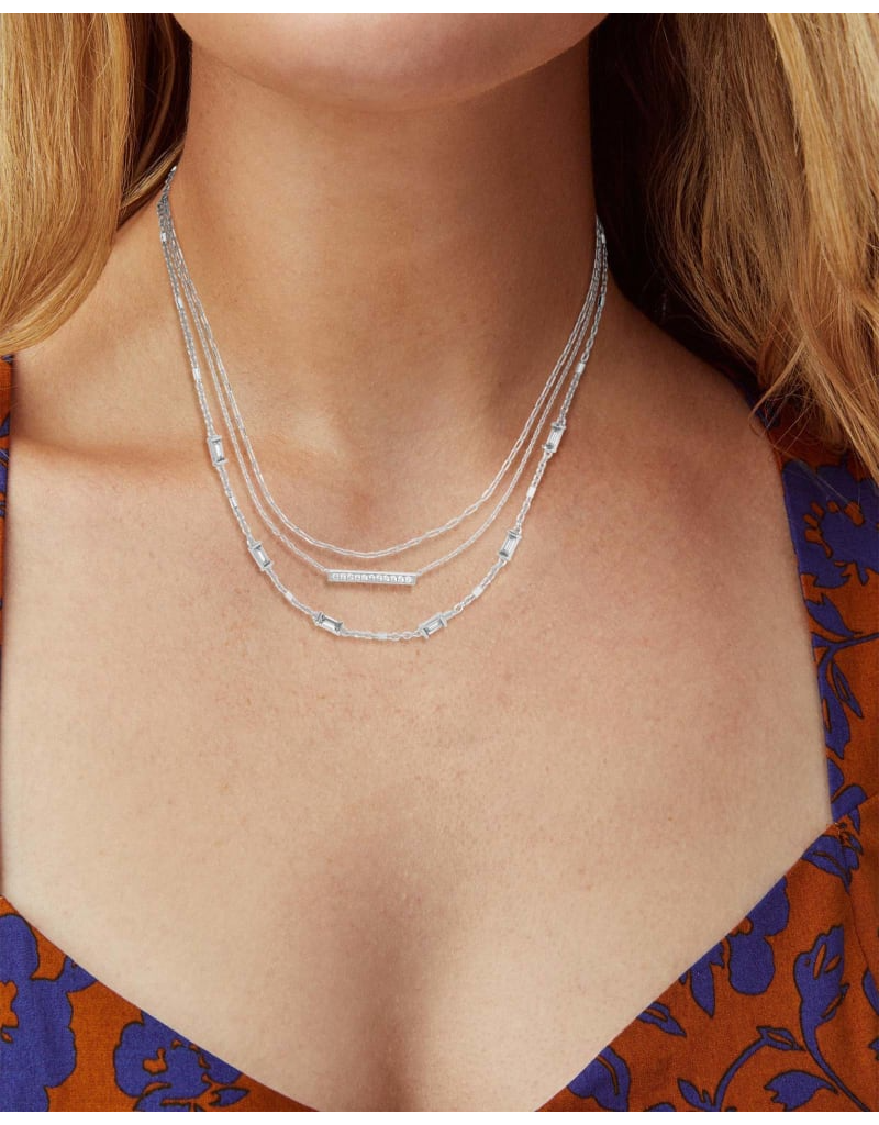 KENDRA SCOTT DESIGN Addison Silver Triple Strand Necklace