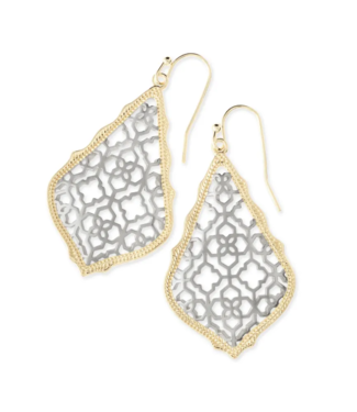 KENDRA SCOTT DESIGN Addie Gold Drop Earrings in Silver Filigree Mix