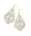 Addie Gold Drop Earrings in Silver Filigree Mix