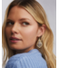 Addie Gold Drop Earrings in Silver Filigree Mix
