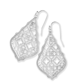 KENDRA SCOTT DESIGN Addie Silver Drop Earrings in Silver Filigree Mix