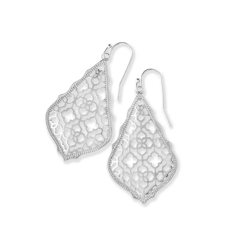 KENDRA SCOTT DESIGN Addie Silver Drop Earrings in Silver Filigree Mix