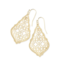 Addie Gold Drop Earrings in Gold Filigree Mix