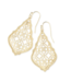 Addie Gold Drop Earrings in Gold Filigree Mix