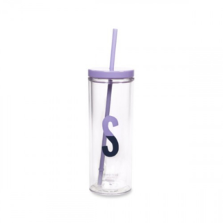 KATE SPADE Sparks of Joy Initial "S" Straw Tumbler