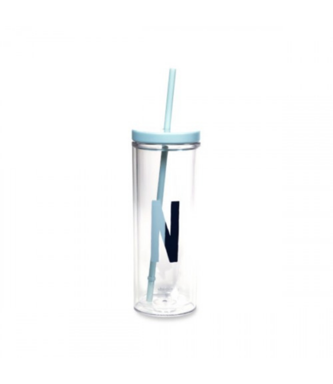 Sparks of Joy Initial "N" Straw Tumbler