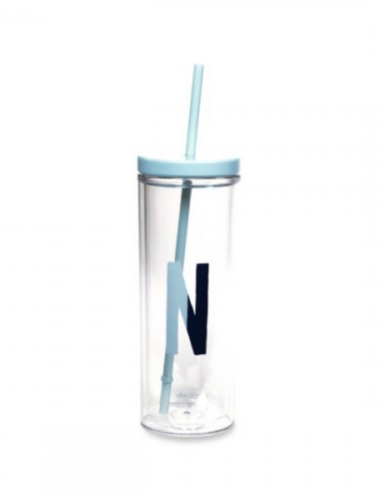 Sparks of Joy Initial "N" Straw Tumbler