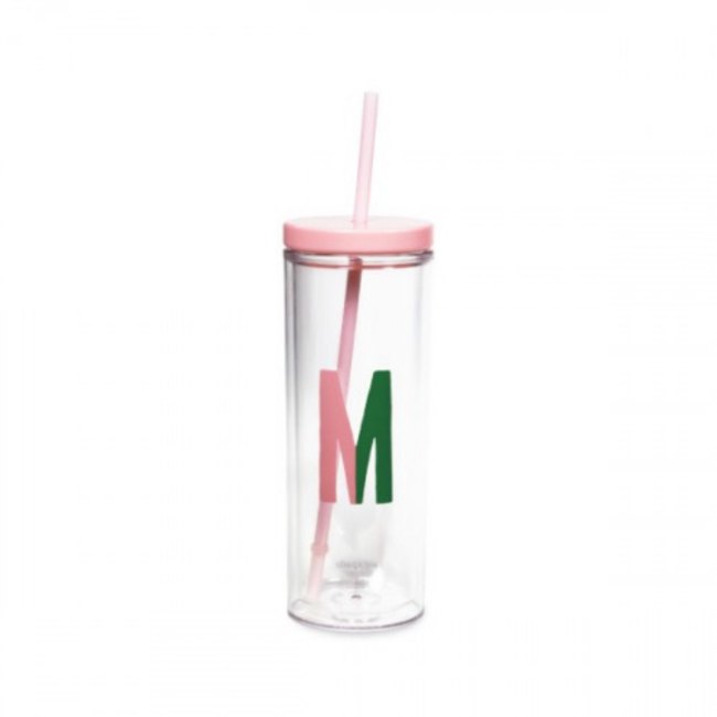 Sparks of Joy Initial "M" Straw Tumbler