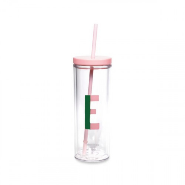 Sparks of Joy Initial "E" Straw Tumbler