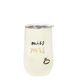 "Miss to Mrs" Stemless Wine Tumbler