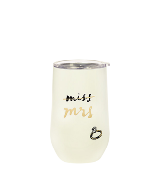 "Miss to Mrs" Stemless Wine Tumbler