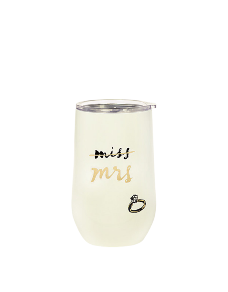 "Miss to Mrs" Stemless Wine Tumbler