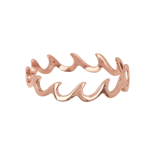 Wave Band Ring in Rose Gold