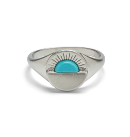 PURA VIDA Gemstone Sunset Ring in Silver
