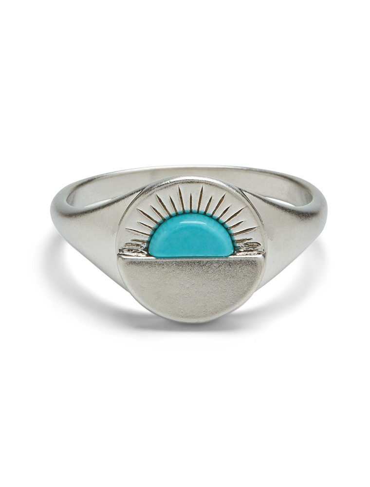 PURA VIDA Gemstone Sunset Ring in Silver