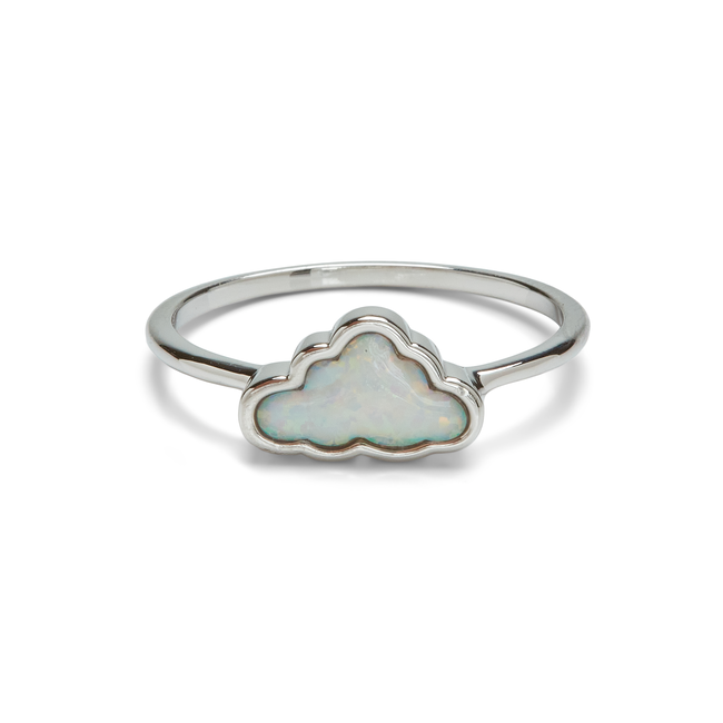 Opal Cloud Ring in Silver