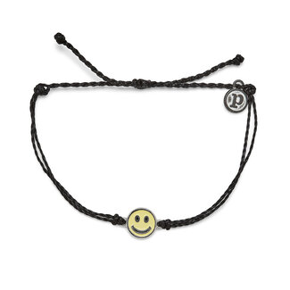 PURA VIDA Happy Face Charm Bracelet in Black