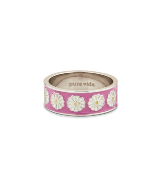 PURA VIDA Dream Daisy Ring in Silver