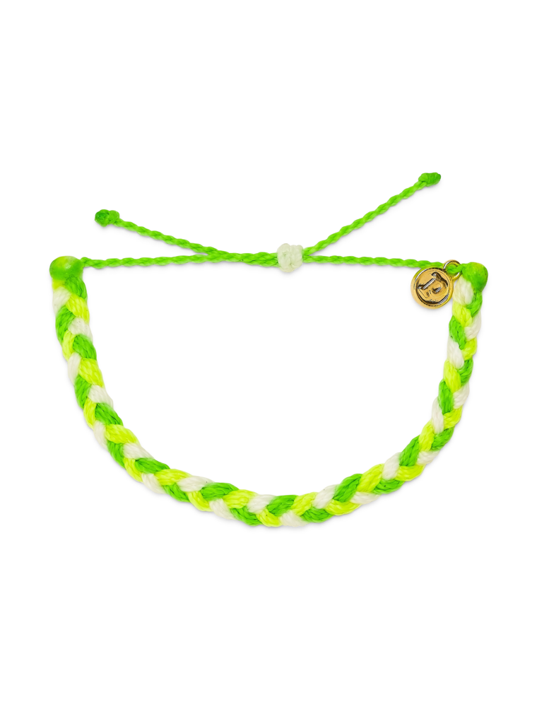 PURA VIDA Multi Braided Bracelet in Lemon Lime