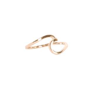 PURA VIDA Wave Ring in Rose Gold