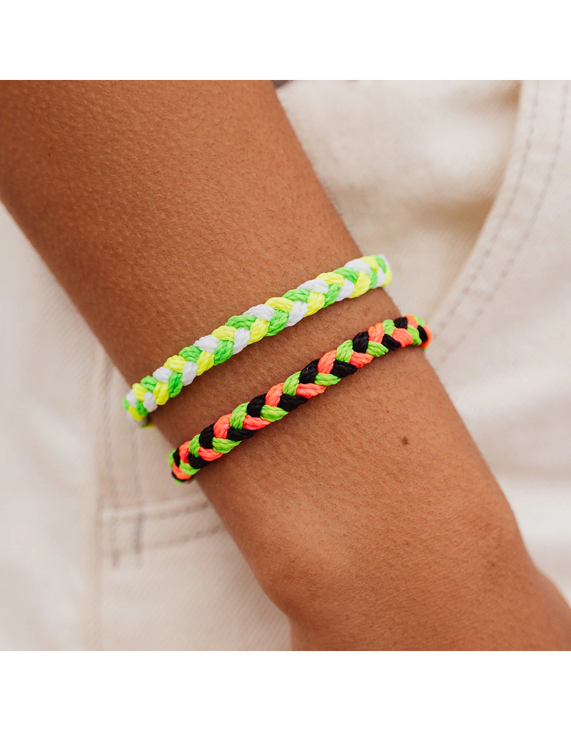 PURA VIDA Multi Braided Bracelet in Lemon Lime