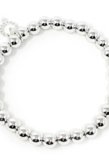 POWERBEADS BY JEN 6mm Silver Hematite Stackable Bracelet