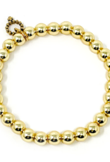 POWERBEADS BY JEN 6mm Gold Hematite Stackable Bracelet