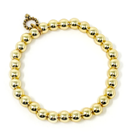 POWERBEADS BY JEN 6mm Gold Hematite Stackable Bracelet