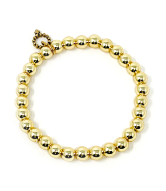 POWERBEADS BY JEN 6mm Gold Hematite Stackable Bracelet