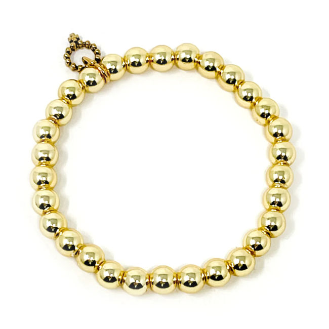 6mm Gold Hematite Stackable Bracelet