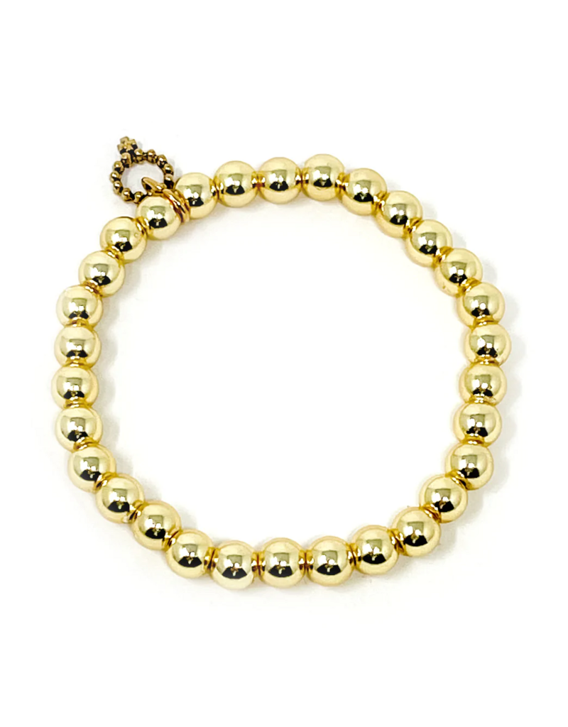 POWERBEADS BY JEN 6mm Gold Hematite Stackable Bracelet