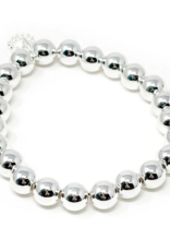 POWERBEADS BY JEN 8mm Silver Hematite Stackable Bracelet