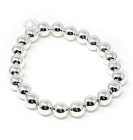 POWERBEADS BY JEN 8mm Silver Hematite Stackable Bracelet