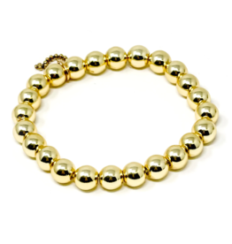 POWERBEADS BY JEN 8mm Gold Hematite Stackable Bracelet