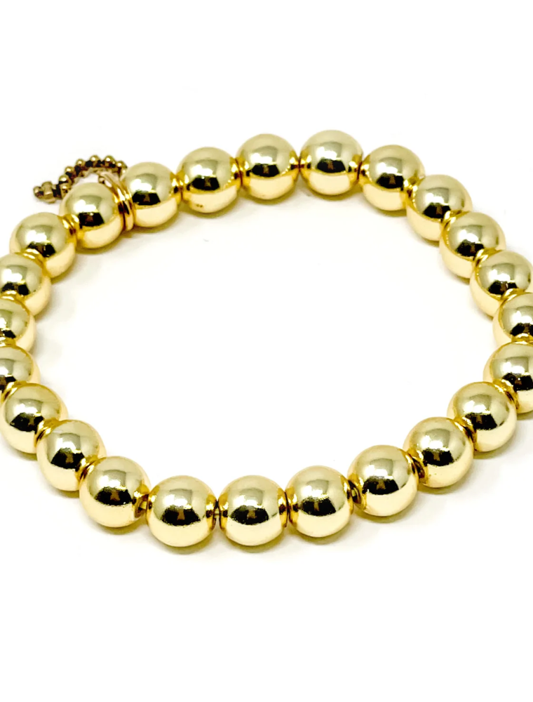 POWERBEADS BY JEN 8mm Gold Hematite Stackable Bracelet