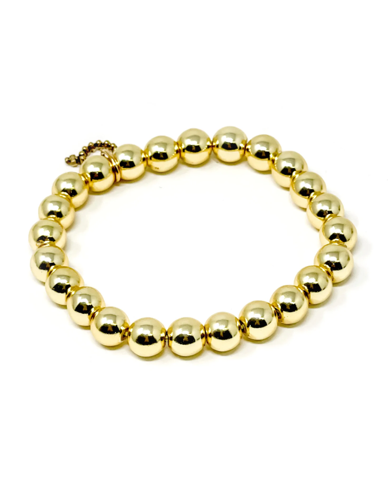 POWERBEADS BY JEN 8mm Gold Hematite Stackable Bracelet