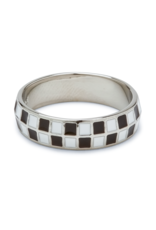 PURA VIDA Black & White Checkerboard Ring