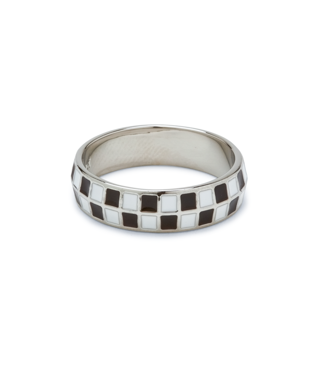 Black & White Checkerboard Ring