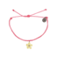 Solstice Yellow Enamel Flower Charm Bracelet in Pink
