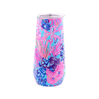 LILLY PULITZER 10oz Stainless Steel Champagne Flute in Splendor In The Sand