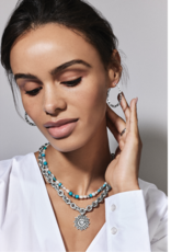 BRIGHTON Pebble Turquoise And Pearl Necklace BRIGHTON Pebble Turquoise And Pearl Necklace