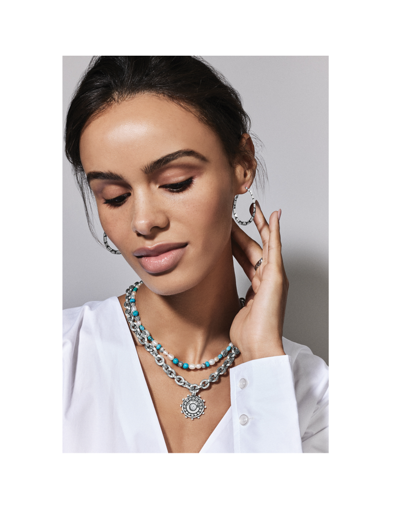 BRIGHTON Pebble Turquoise And Pearl Necklace